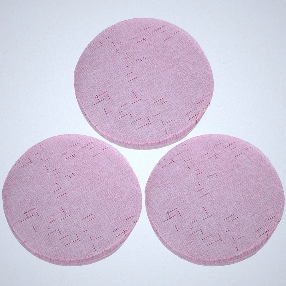 3 Pcs Round Chair Pad Cover Stool Cushion Replacement Elastic Covers