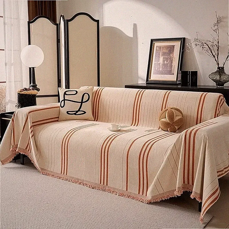 Anti-Slip Sofa Cover Protector 3-Seater Couch Dustproof Washable Chenille Fabric