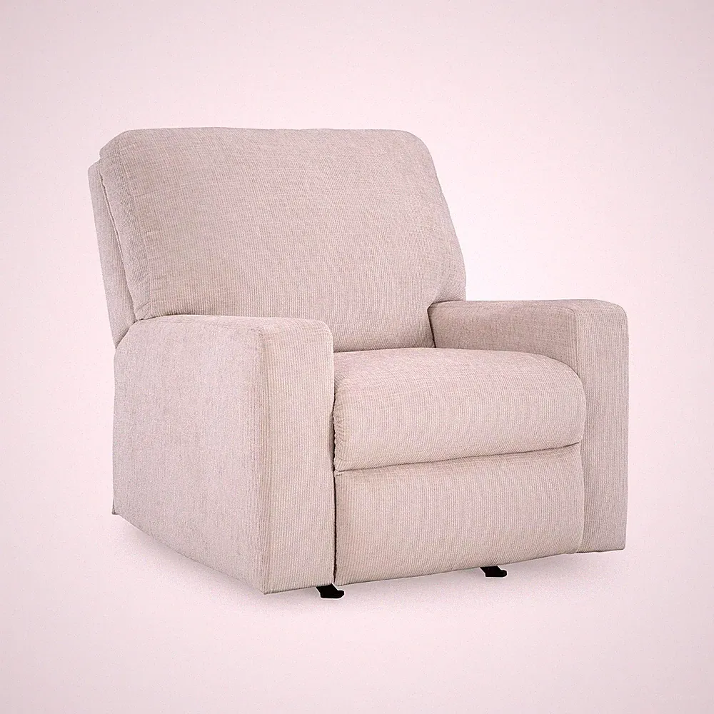 Aviemore Modern Manual Rocker Recliner, White