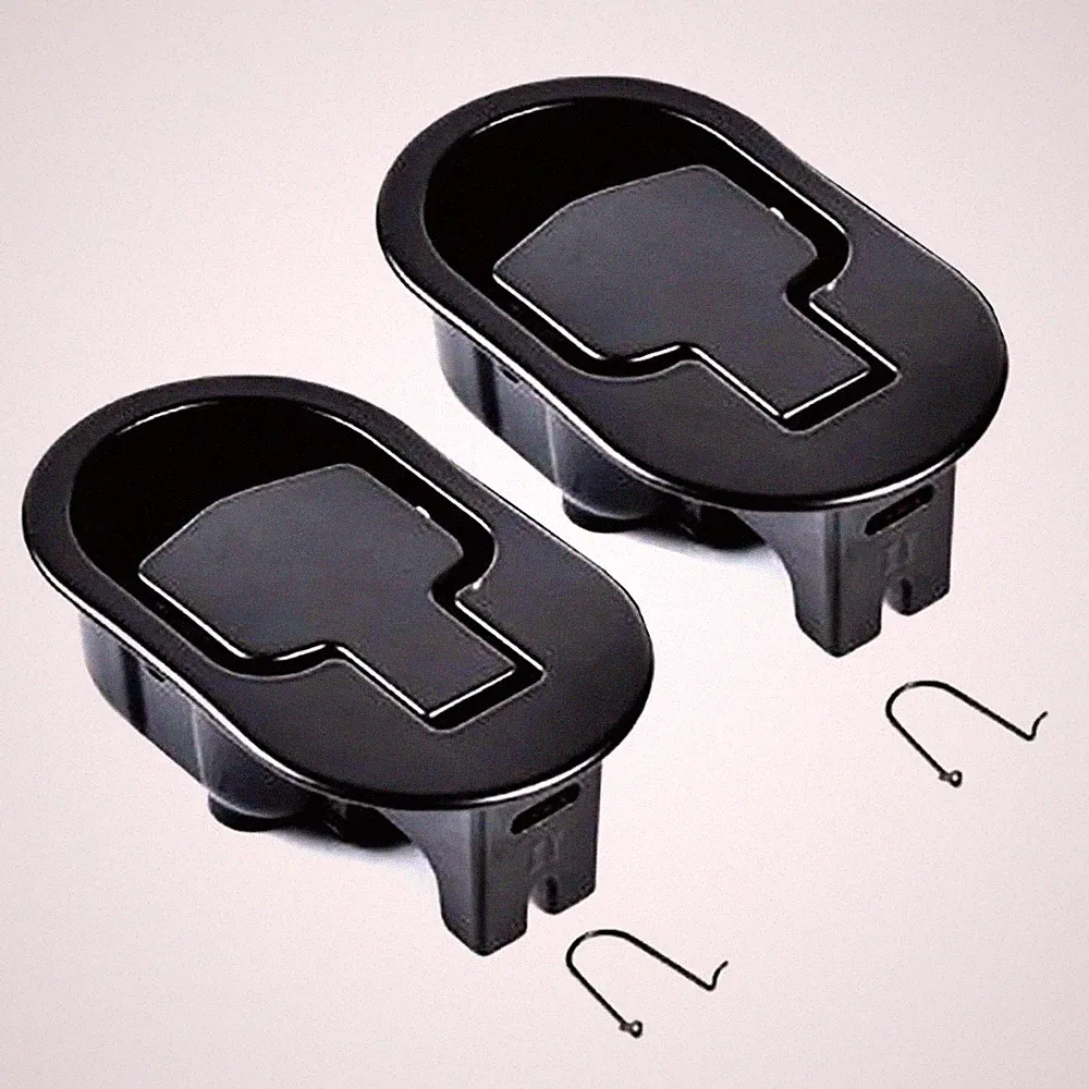 Bestdealing 2 Pack Metal Recliner 11.2 cm x 6.6 x 3.8 cm, Black