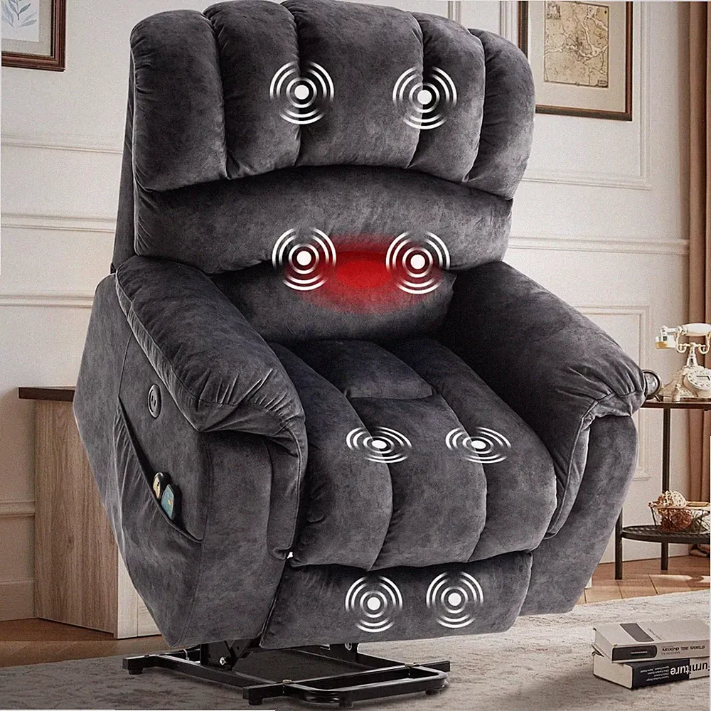 Big Man Power Lift Recliner Chair Oversized Reclining Sofa W/Extended Footrest