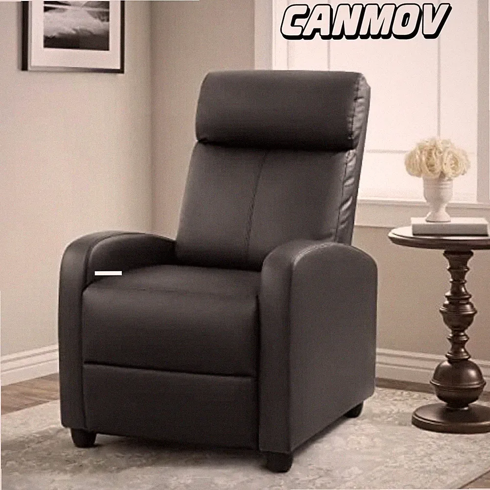 CANMOV Massage PU Leather Recliner Chair for Living Room，Home Theater Seating