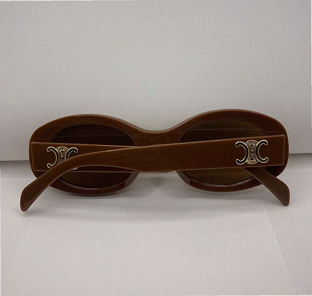 CELINE Triomphe Oval Sunglasses CL40194U Brown Frame & Lens *GENTLY USED*