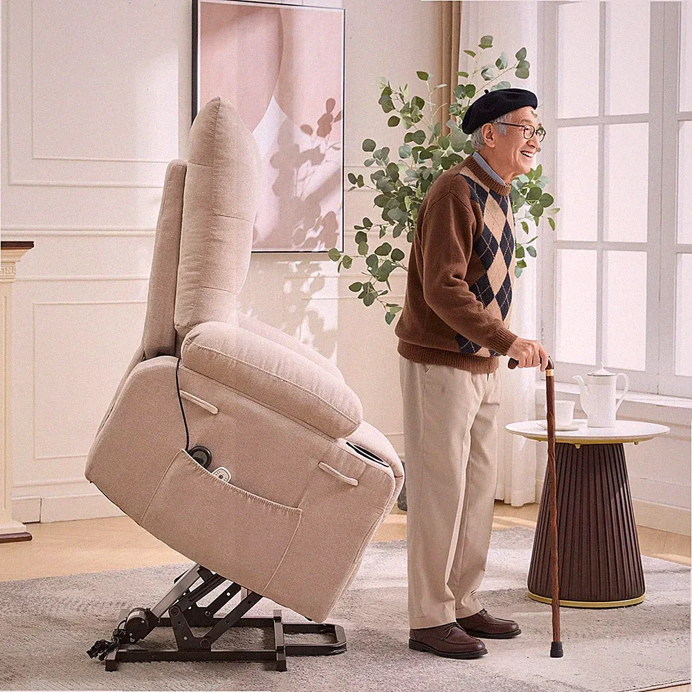 GRAVEE Power Lift Recliner Chair Oversized Electric Massage Heat Assist Stand