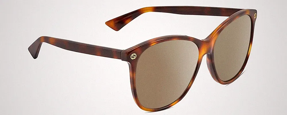 Gucci GG0024S Unisex Polarized Sunglasses in Brown Tortoise Havana 58mm 4 Option