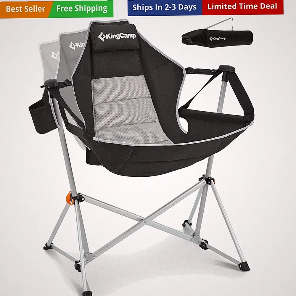 Hammock Camping Chair, Swinging Portable Folding Camp Chairs for Adults Max 4...