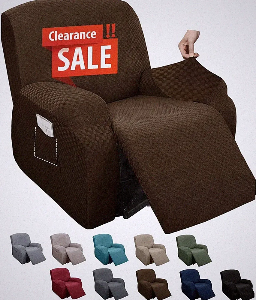 Latest Recliner Slipcovers for Living Room 4 Pieces Stretch Jacquard Recliner