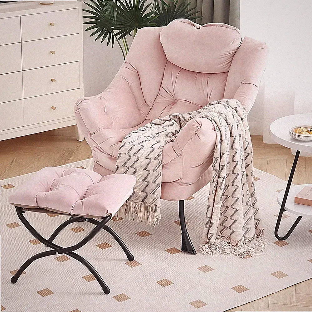 Pink oversized recliners