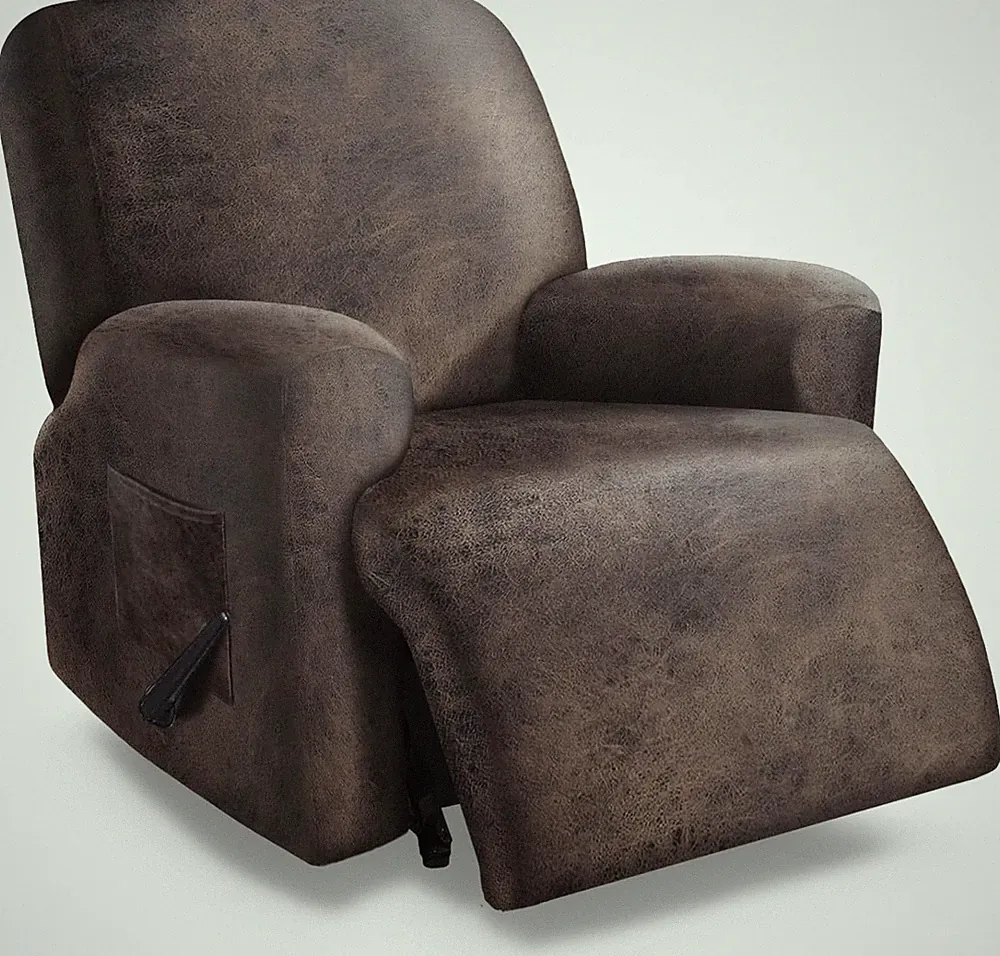 molasofa Leather Like Oversized Recliner Chair Extra Large 1 Seater, 02-brown