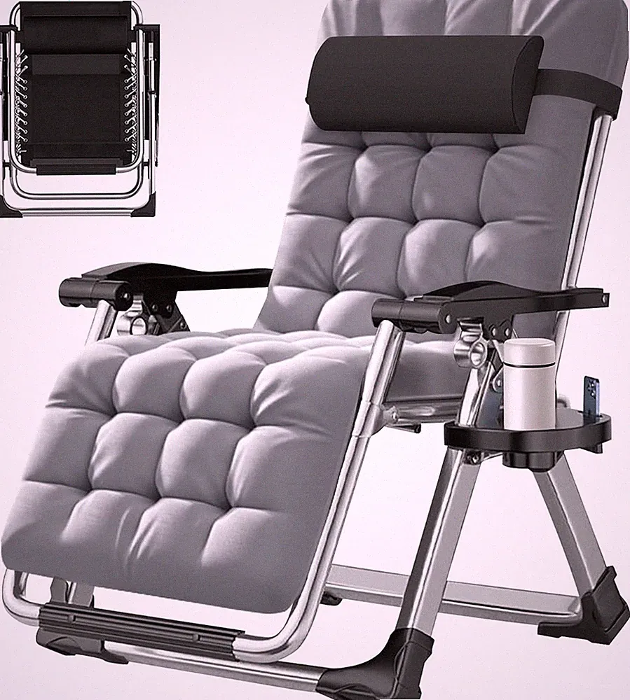 Silver oversized recliners
