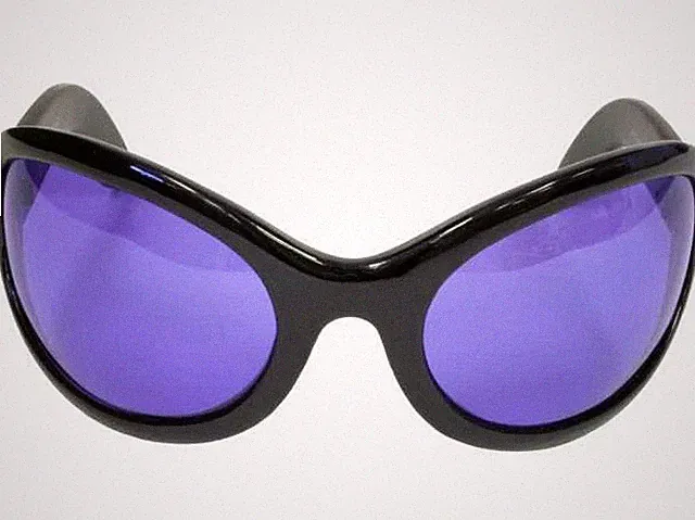 New Purple Oversized Oval Sunglasses Club Rave Party DJ Pon 3 Alternative Grunge
