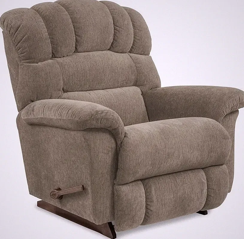 Oversized Beige La-Z-Boy Rocker Recliner Lazy Boy Manual Chair Big Tall Lazyboy