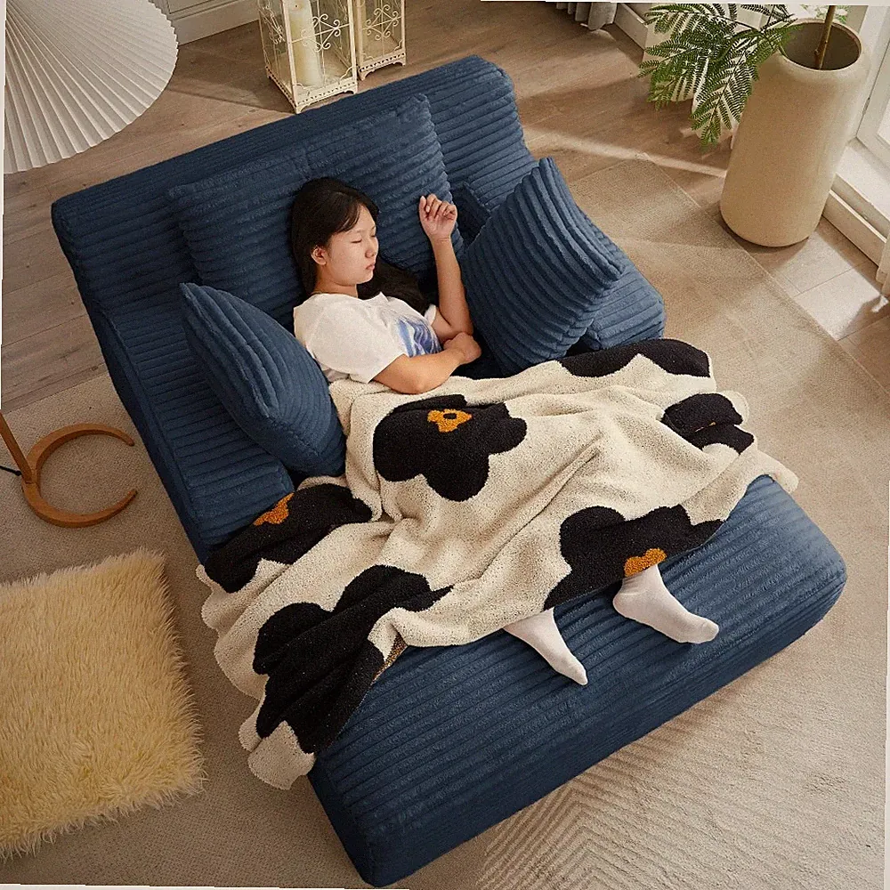 Oversized Chaise Lounge Chair Indoor, Corduroy Upholstered Modern Sofa Couch