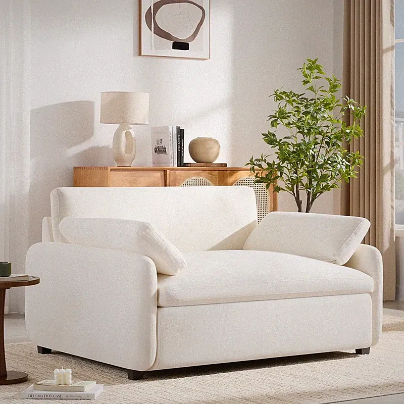 Oversized Chenille Single Sofa Chair,Wide/Deep Seat Accent Chair Comfy Armchair