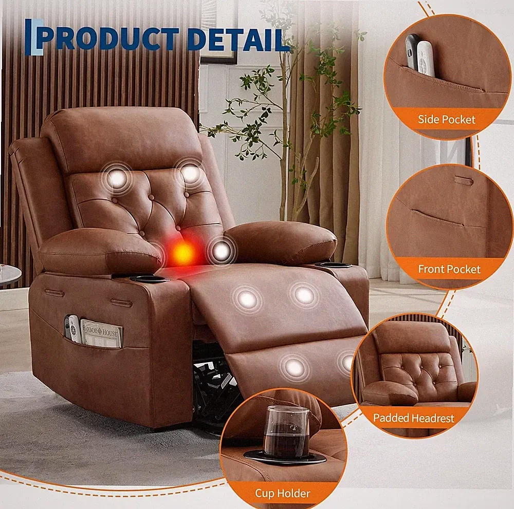 Oversized Power Lift Massage Heat Recliner Chair for Elderly Electric Lift Chair