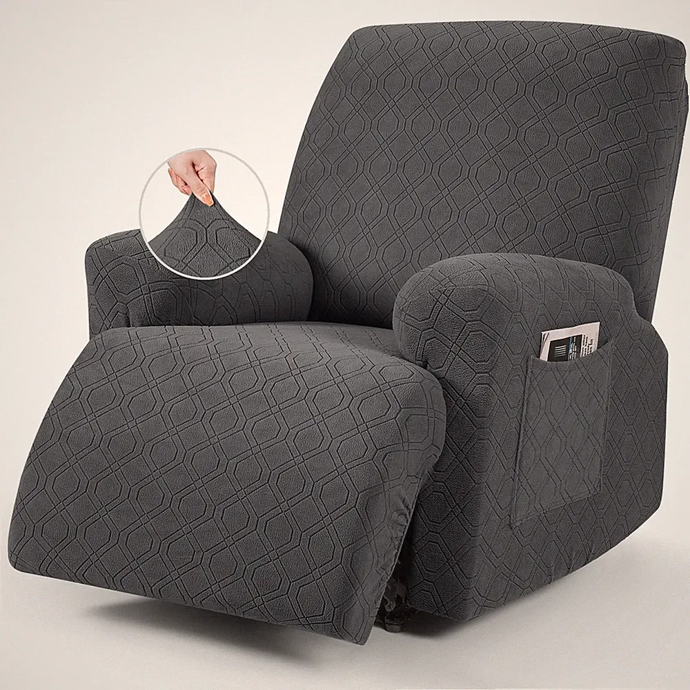 Oversized Recliner Chair Cover, 4Pieces Stretch Recliner Covers for Recliner...