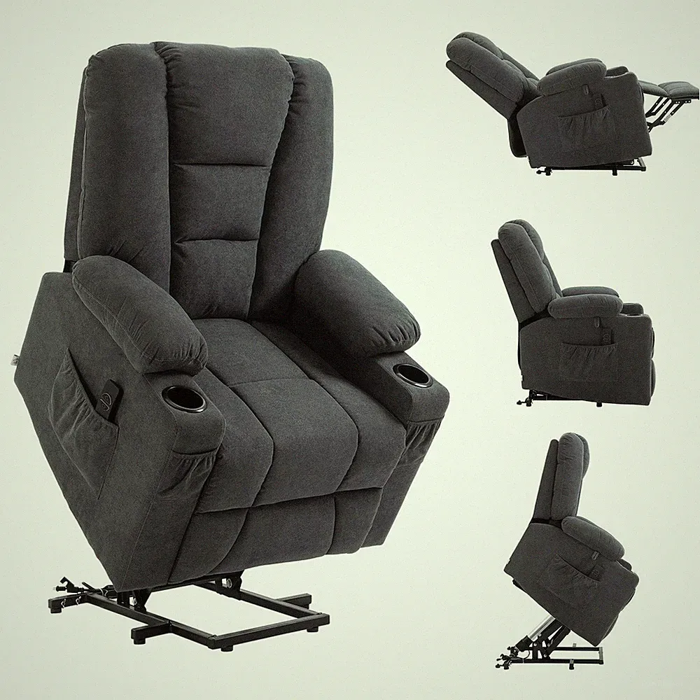 Oversized Riser and Recliner Chairs for the Elderly, Fabric Upholstered Lift for