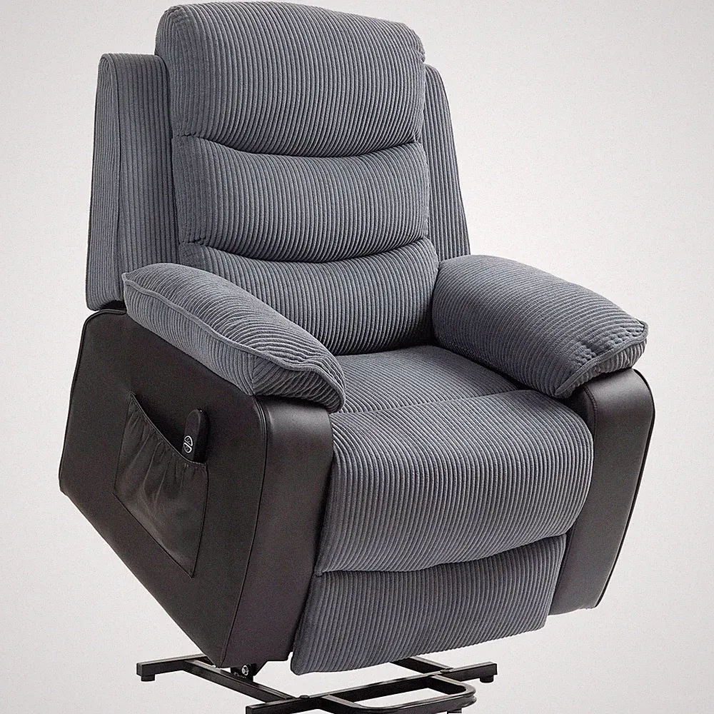 Power Lift Recliner Chair for Elderly, Patchwork Design Oversized Electric Riser