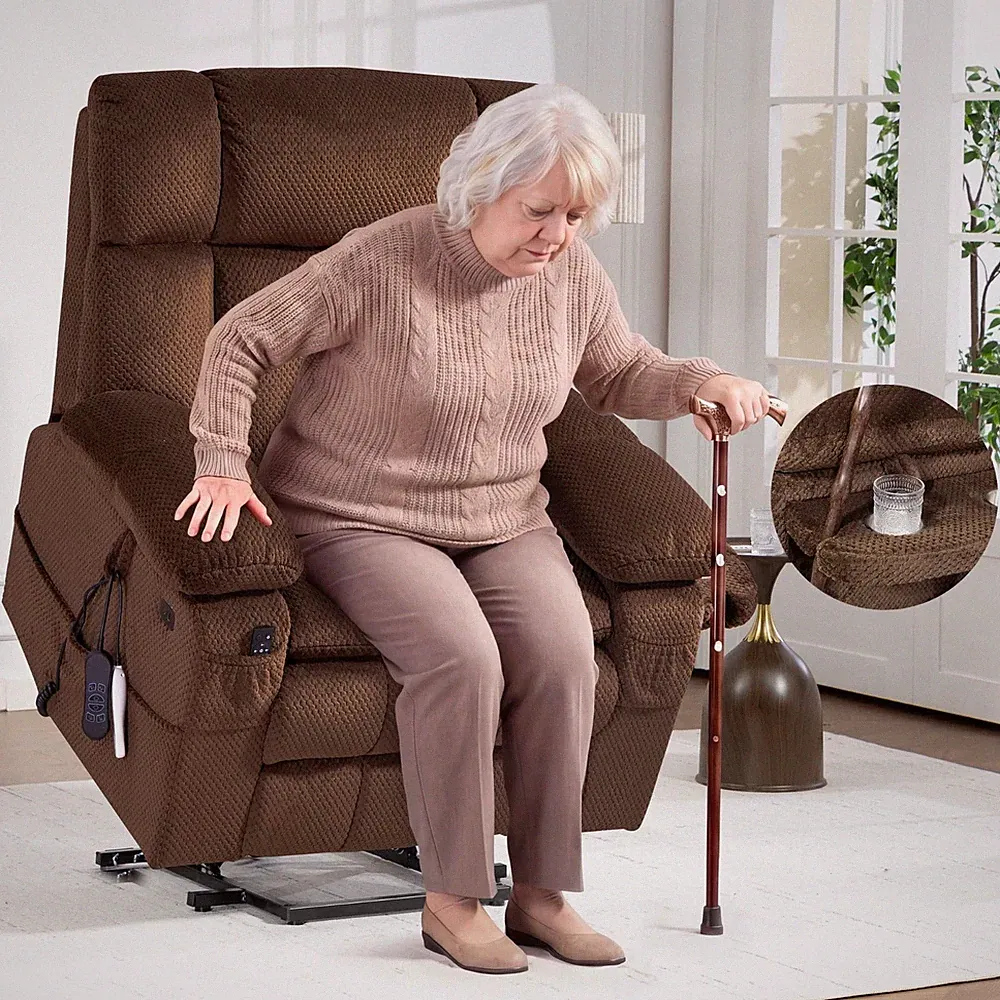 Power Lift Recliner Chair for Elderly with Adjustable Headrest,Oversized Extra