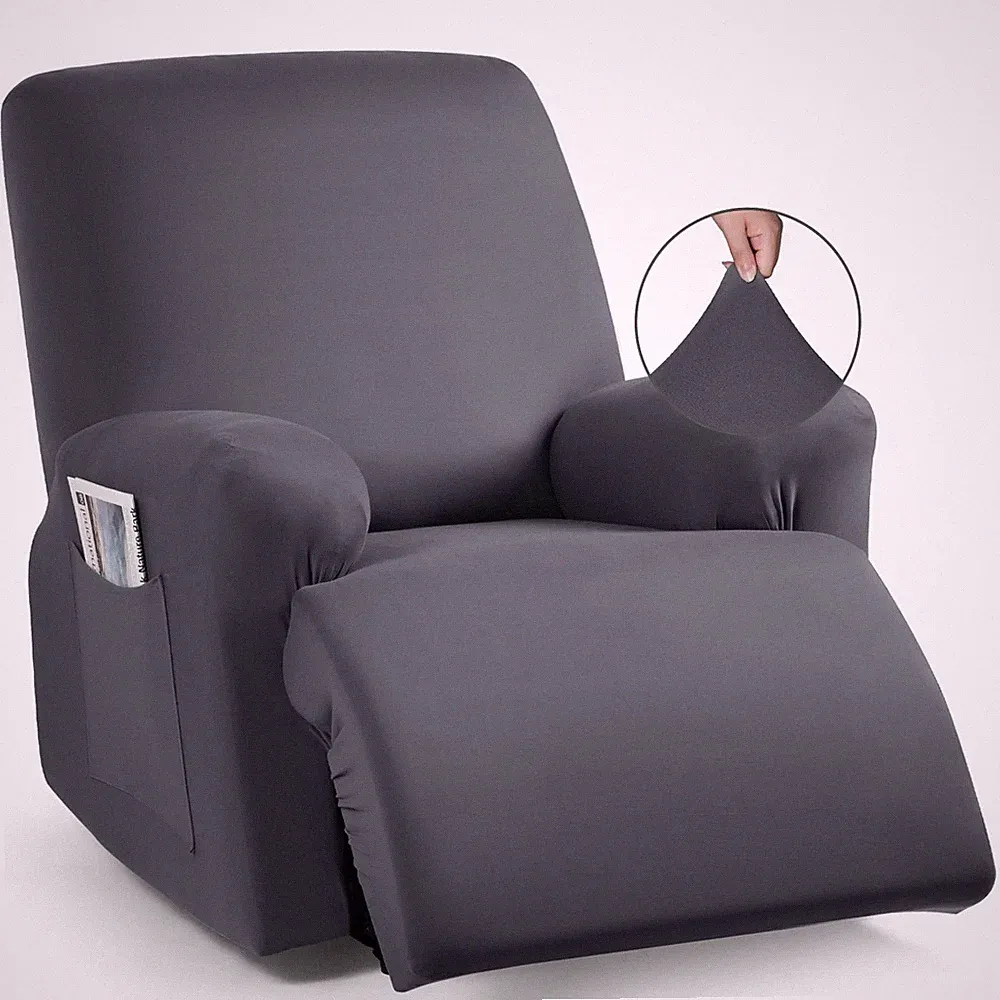 Recliner Chair Covers 4-Pieces for Oversized Recliner, Stretch Recliner Slipc...