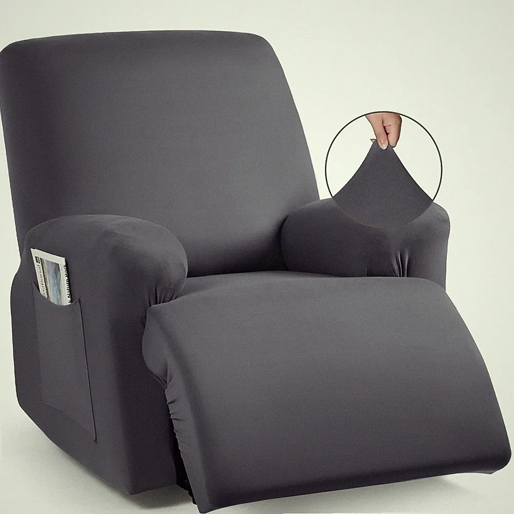 Recliner Chair Covers 4-Pieces for Oversized Recliner, Stretch Recliner Slipc...