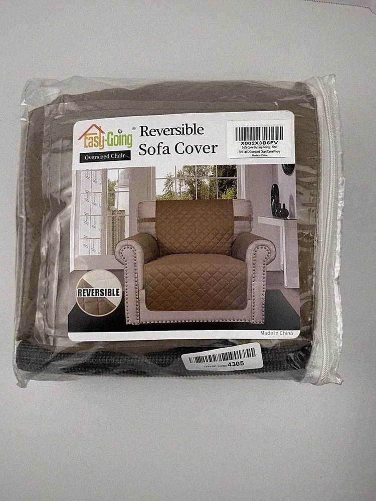 Waterproof Recliner Chair Cover Oversized Pet Furniture Protector AntiSlip Brown