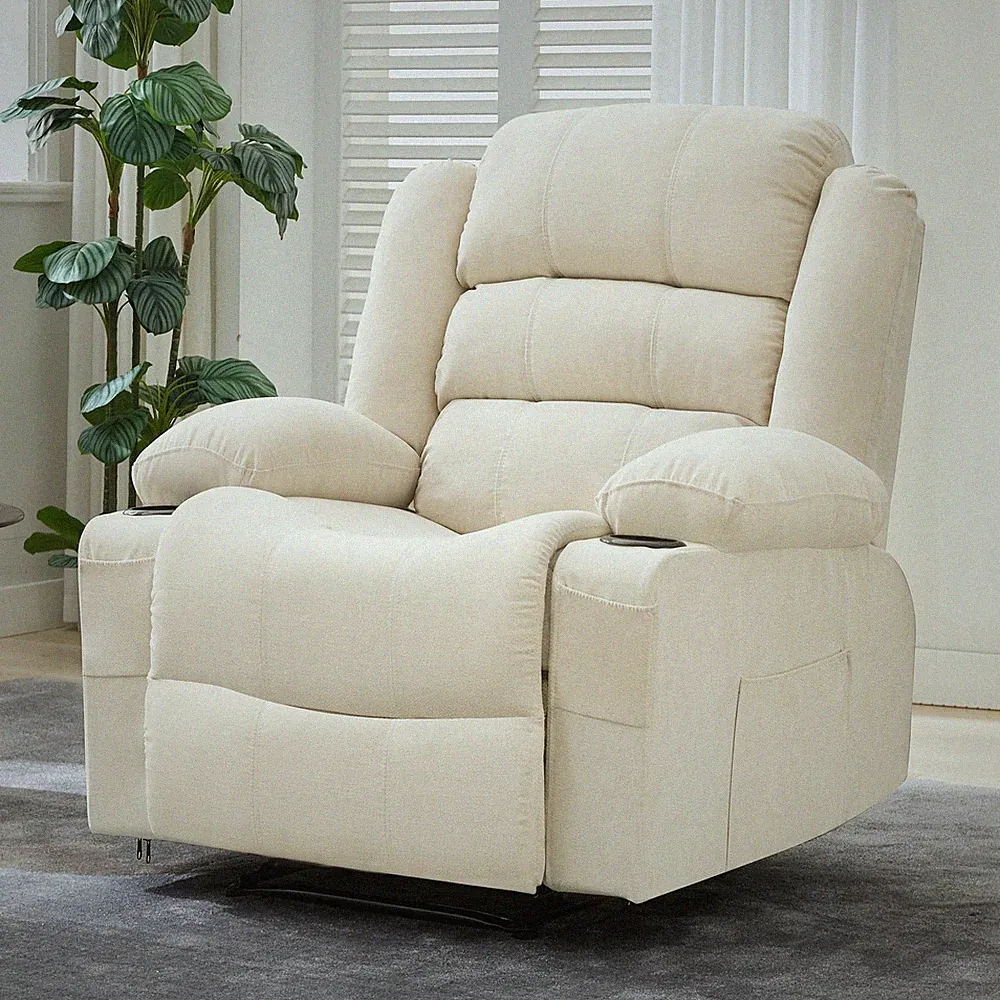 Wide Manual Recliner Chair for Adults – Widen Oversize Overstuffed Breathable...